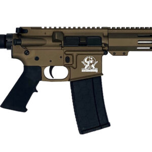 Great Lakes Firearms GL15223SSPBRZ AR-15 Pistol 223 Wylde 30+1 7.50″ Stainless Barrel, Bronze Rec, 7″ M-LOK Handguard, Buffer Tube (No Brace), Black A2 Grip