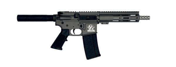 Great Lakes Firearms GL15223SSPTNG AR-15 Pistol 223 Wylde 30+1 7.50″ Stainless Barrel, Tungsten Rec, 7″ M-LOK Handguard, Buffer Tube (No Brace), Black A2 Grip