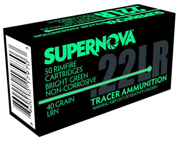 SUPERNOVA 22LR 40gr LRN Green Tracer 50rd Box