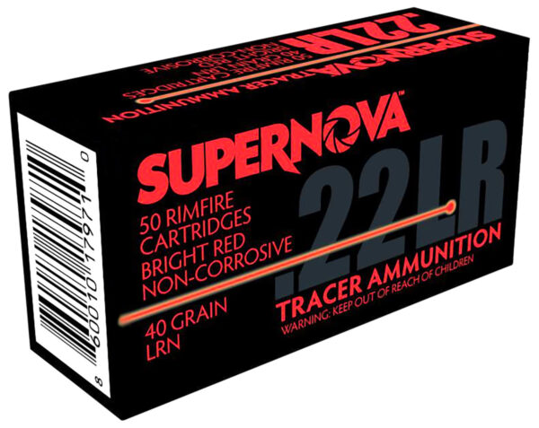 156923 SUPERNOVA PMSN22LRR Red Tracer .22 LR 40 gr LRN – 50rd Box