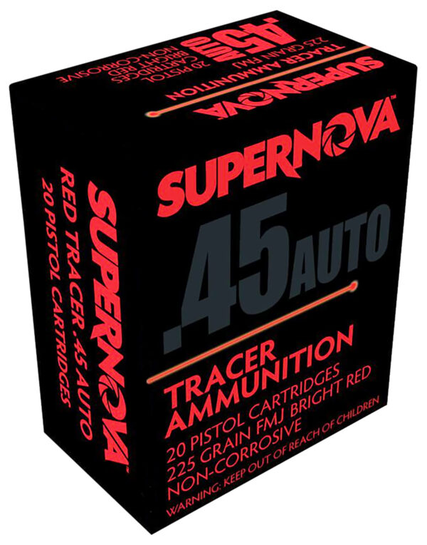 SUPERNOVA 45 ACP 225gr FMJ Red Tracer 20rd Box