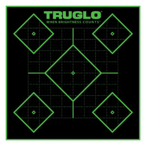 TruGlo TG14A25BB Tru-See 5- Diamond Target Self-Adhesive Heavy Paper Black/Green 12″x12″ 25 Pack