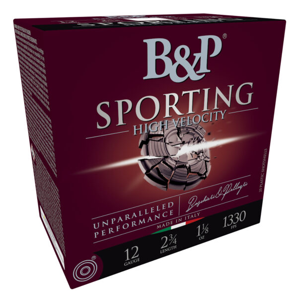 157169 B&P Sporting Clay HV 12 Gauge 2.75 in 1-1/8 oz 8 Shot 25rd