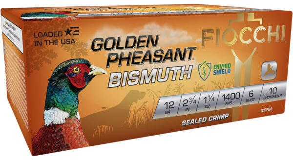 Fiocchi Golden Pheasant Bismuth 12 Gauge 2.75″ 10rd