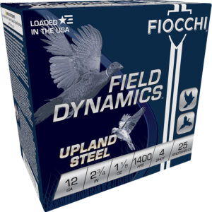 Fiocchi Upland Steel 12ga 2.75″ 1-1/8oz #4 25rd