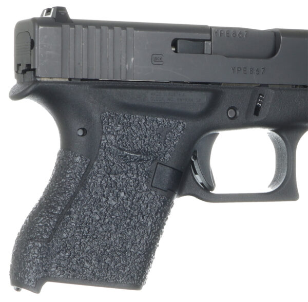 157318 Talon Grips EV04R Adhesive Black Rubber Grip — Fits Glock 42/43