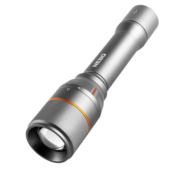 NEBO Davinci 3500 Rechargeable Flashlight, Gray