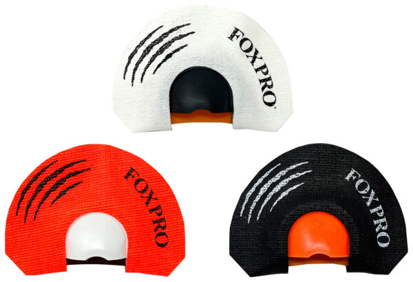 157788 Foxpro HOWLERPACK Predator Combo Diaphragm Call Rabbit/Coyote Sounds Attracts Coyotes Black/Red/White 3 Pack