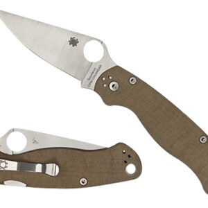 Spyderco Para Military 2 — 3.47″ CPM Cru-Wear Micarta
