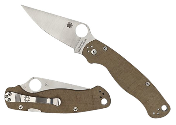 Spyderco Para Military 2 — 3.47″ CPM Cru-Wear Micarta