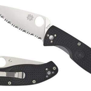 Spyderco Tenacious Lightweight C122PSBK 3.39″ Part Serrated