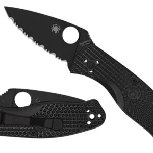 Spyderco Persistence Lightweight 2.75in Black Oxide Plain Edge