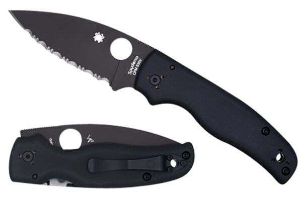 Spyderco Shaman C229GSBK 3.58″ Serrated Folding Knife