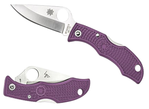 158094 Spyderco Ladybug 3 Purple FRN 1.94in Plain Edge