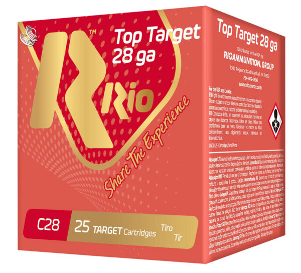 158126 Rio Top Target 28 Gauge 2.75″ 3/4 oz #8 – 25rd Box