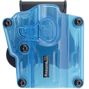 Bulldog Max Multi-Fit Polymer Holster w/ Paddle — Transparent Blue RH