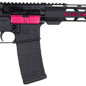 Diamondback DB175AK591 DB15  5.56x45mm NATO 16″ 30+1, Black with Prison Pink Accents, Carbon Lower, 15″ M-Lok Handguard, Magpul Carbine Stock, A2 Grip