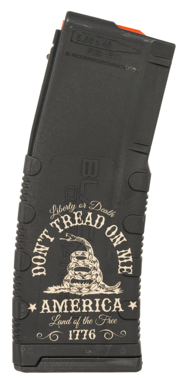 Black Rain Ordnance MAG30DONTTREAD Magazine  30rd 223 Rem/5.56 NATO Don’t Tread On Me Engraving Fits AR-15 Platform
