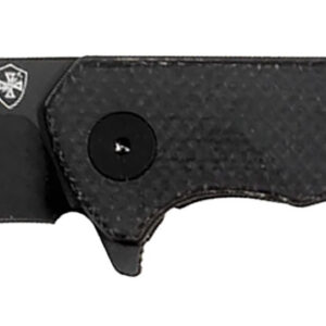 Templar Knife PFMBK321 Paladin  3.27″ Folding Drop Point Plain Black Powder Coated D2 Steel Blade, 4.40″ Black Micarta Handle