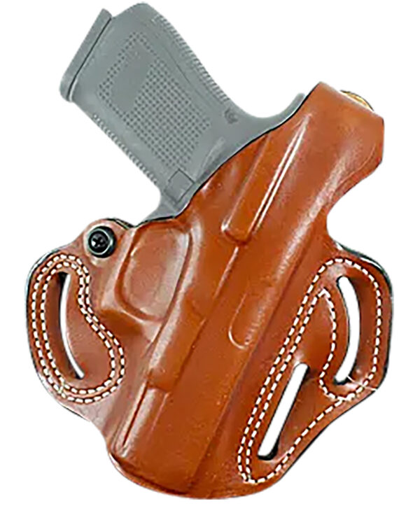 DeSantis Gunhide Thumb Break Scabbard OWB — Tan Leather, Right Hand