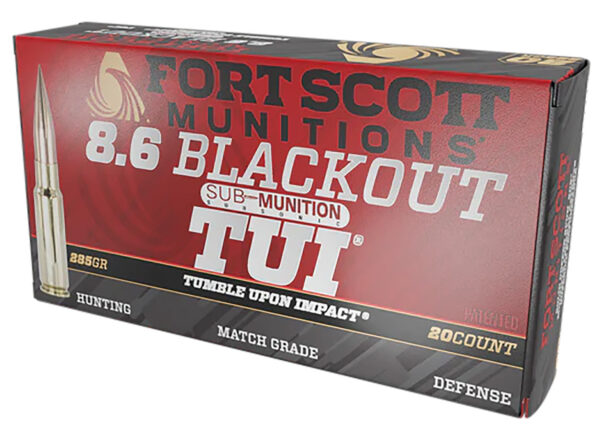 159664 Fort Scott Munitions 8.6 Blackout 285gr Subsonic TUI – 20rd