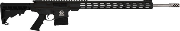 159862 Great Lakes Firearms GL10243SSBLK AR-10 243 Win 5+1 24″ Stainless Threaded Barrel, Black Aluminum Receiver w/Picatinny Rail, M-LOK Handguard, Adjustable Stock, Mil-Spec Grip, Right Hand