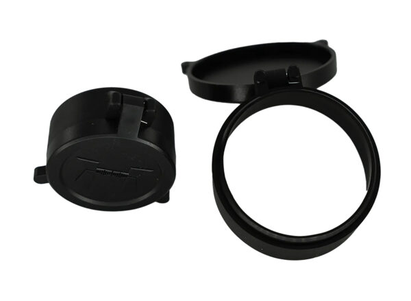 Huskemaw Optics 20SFC530T Tactical Flip-Up Lens Caps Black Rubber, 56mm Objective, Compatible w/Tactical Hunter 5-30x56mm