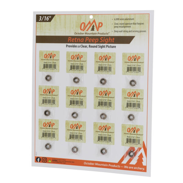 1601405_1 October Mountain Retna Peep Sight Tan 3/16 in. 12 pk.