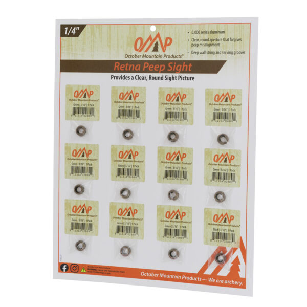 1601406_1 October Mountain Retna Peep Sight Tan 1/4 in. 12 pk.
