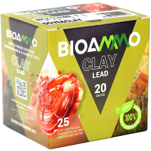 BioAmmo Clay 20 Gauge 2-3/4” Ammo 1 oz #9 Lead Shot BIOAMMO Dove & Clay Shotgun Ammo 20 ga. 1 oz. 9 Shot Lead