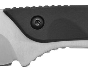 Camillus 19123 Western Coil 3.25″ Fixed Plain Silver 420 Steel Titanium Bonded Blade, Black/SS Rubber/Stainless Steel Handle, Includes Sheath