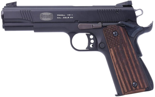 Mauser 1911 .22 LR 5″ Black Frame Flag Grips