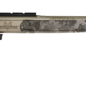 Traditions CR846604534B NitroFire Pro 50 Cal 209 Primer Tungsten Cerakote 26″ Fluted/Threaded w/VAPR twist Barrel, Drilled & Tapped Receiver, Veil Alpine Adj Cheek Piece & LOP Synthetic Stock
