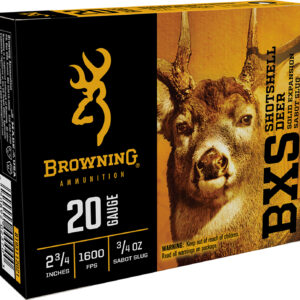 Browning BXS 20 Gauge 2.75in 3/4 oz Sabot Slug, 5/Box