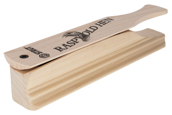 163992 Hunters Specialties Raspy Old Hen Box Call – Cherry/Maple 14