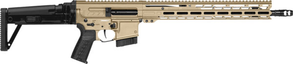164446 CMMG 28A490FCT Dissent MK4 22 ARC 10+1 16.10″ Coyote Tan Cerakote Picatinny Rail Aluminum Receiver, M-LOK Handguard, Black CMMG Dissent Side Folding Stock, Zeroed Drop-In Single Stage Trigger