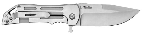 164749 Camillus 19643 Dominator II 3″ Folding Drop Point Plain Titanium Bonded 420 Stainless Steel Blade, Silver Carbon Fiber/SS Handle