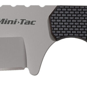 Cold Steel CS49HCFZ Mini Tac Bowie 3.63″ Fixed Clip Point Plain Stonewashed 8Cr13MoV SS Blade, 3.25″ Griv-Ex Handle