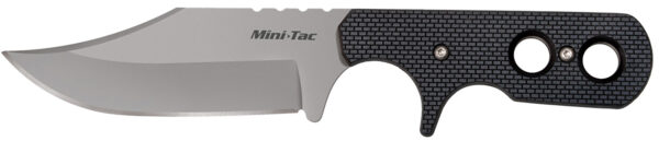 164901 Cold Steel CS49HCFZ Mini Tac Bowie 3.63″ Fixed Clip Point Plain Stonewashed 8Cr13MoV SS Blade, 3.25″ Griv-Ex Handle