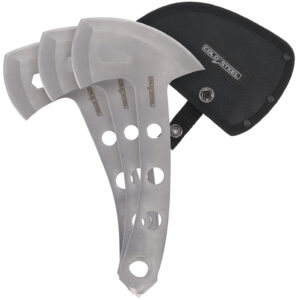 Cold Steel CSTH50AX3PK Throwing Axes  5″ Plain 420 Stainless Steel Blade Set of 3