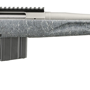Ruger 46911 American II  Full Size 6.5 Grendel 10+1 20″ Cobalt Cerakote Spiral Fluted Threaded Barrel & Alloy Steel Receiver w/Picatinny Rail, Gray Splatter Adj LOP Synthetic Stock