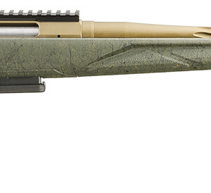 Ruger 46934 American II Predator Full Size 6mm Creedmoor 3+1 22″ Burnt Bronze Cerakote Spiral Fluted Threaded Barrel & Alloy Steel Receiver w/Picatinny Rail, Green Splatter Adj LOP Synthetic Stock