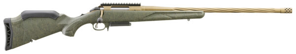 Ruger 46934 American II Predator Full Size 6mm Creedmoor 3+1 22″ Burnt Bronze Cerakote Spiral Fluted Threaded Barrel & Alloy Steel Receiver w/Picatinny Rail, Green Splatter Adj LOP Synthetic Stock