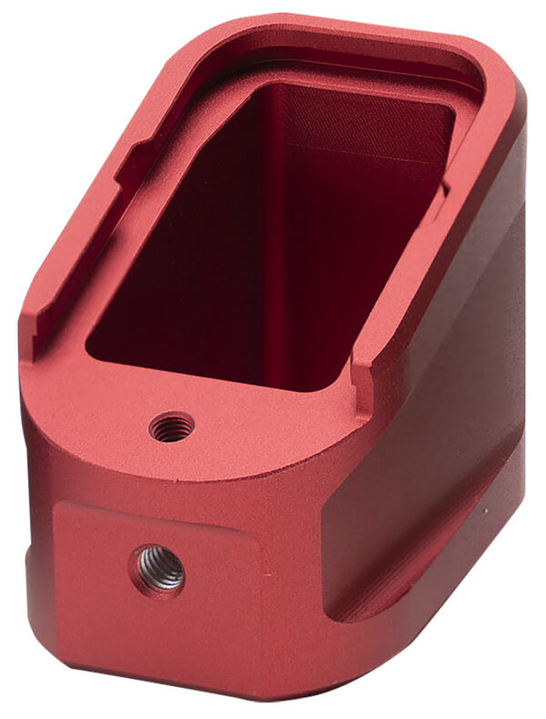 165365 Strike Industries EMPALG17RED Extended Mag Plate Fits Glock G17 Fits Glock G22 Red 6061 T-6 Aluminum