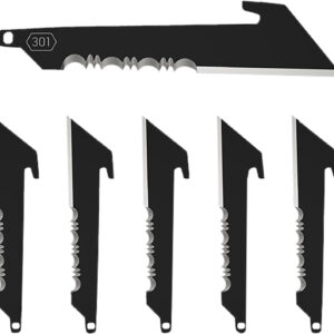 Outdoor Edge RRUS30K6C Replacement Blades  6 3″ Black Utility Serrated 420J2 SS Blades