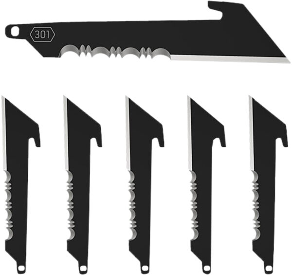 Outdoor Edge RRUS30K6C Replacement Blades  6 3″ Black Utility Serrated 420J2 SS Blades