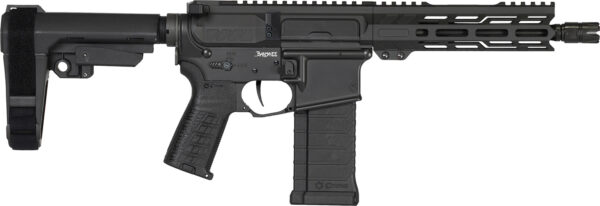 166425 CMMG 54AE10FAB Banshee MK4 5.7x28mm 32+1, Black Nitride Medium Taper Threaded Barrel, EML 11″ M-LOK Handguards, Black Armor Cerakote Aluminum Picatinny Rail Receiver, CMMG Zeroed Grips