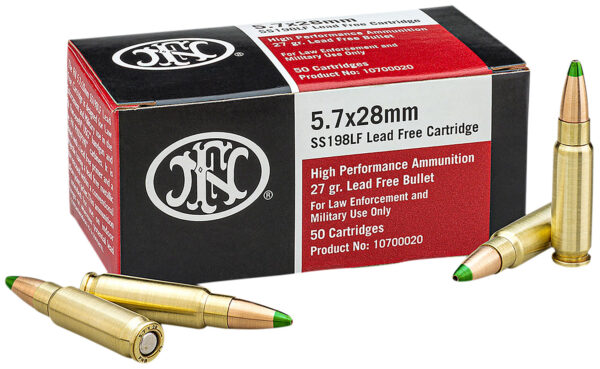 166961 FN/FNH 5.7x28mm SS198LF 27gr Jacketed Hollow Point – 50 rd