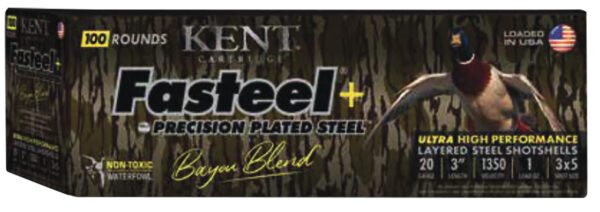 Kent Cartridge 20 Gauge 3″ 1 oz Fasteel + Precision Steel 3×5