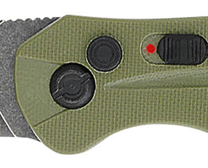 CobraTec Knives ODGDIABLOAUTO Diablo  3.50″ Folding Black Stonewashed D2 Steel Blade, 4.75″ OD Green Textured G10 Scales Handle